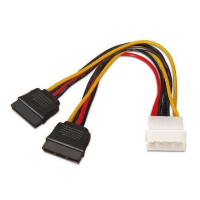 Cabo Duplicador de Alimentação Aisens A131-0161 - Conector Molex 4 PIN Macho a 2x SATA Hembra - Até 54W