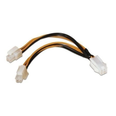 Cabo Alimentação para Microprocessador Aisens A131-0166/ Molex 4+4 PIN Macho - Molex 4 PIN Hembra/ Até 54W