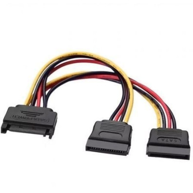 Cabo de Alimentação Aisens A131-0353 SATA Macho - 2x SATA Hembra 54W 20cm