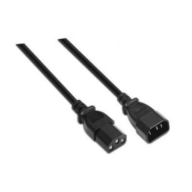 Cabo Alargador de Alimentação CPU Aisens - IEC C13 Hembra a IEC C14 Macho - 1.5m/ 1500 W