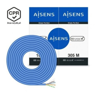 Bobina Cabo Cat.6 Aisens UTP RJ45 305m AWG24 LSZH CPR Dca