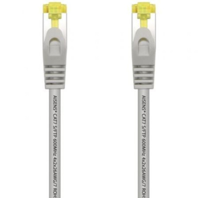Cabo de Rede RJ45 S/FTP Aisens A146-0332 Cat.7/ 25cm - Gris