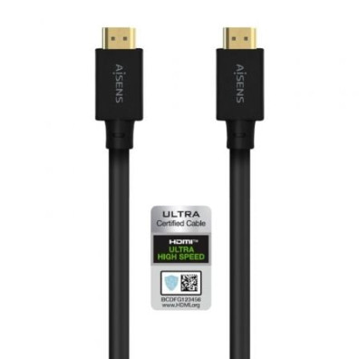 Cabo HDMI 2.1 8K Aisens A150-0680/ HDMI Macho - HDMI Macho/ 5m/ Certificado - Preto