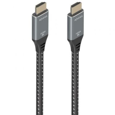 Cabo HDMI 2.1 8K Aisens A150-0876/ HDMI Macho - HDMI Macho/ 5m - Gris e Negro
