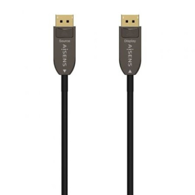 Cabo DisplayPort 1.4 AOC 8K Aisens A155-0608/ DisplayPort Macho - DisplayPort Macho/ 20m - Preto