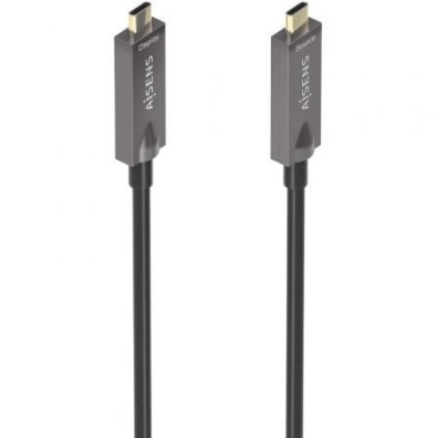 Cabo USB Tipo-C 3.1 Aisens AOC A157-0883 - 15m / Até 60W / 10Gbps - Preto