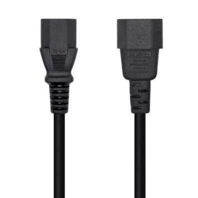 Cabo Alimentação Aisens A132-0532/ IEC C13 Hembra - IEC C14 Macho/ 10m - Preto