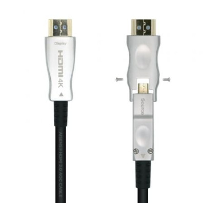 Cabo HDMI 2.0 AOC 4K Desmontável Aisens A148-0510/ HDMI Macho / D Macho - HDMI Macho/ 15m - Preto