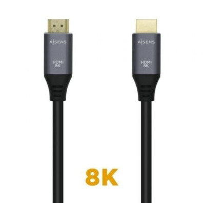Cabo HDMI 2.1 8K Aisens A150-0425/ HDMI Macho - HDMI Macho/ 50cm - Gris Negro
