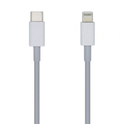 Cabo USB 2.0 Tipo-C Lightning Aisens A102-0442/ Lightning Macho - USB Tipo-C Macho/ 480Mbps/ 1m - Branco