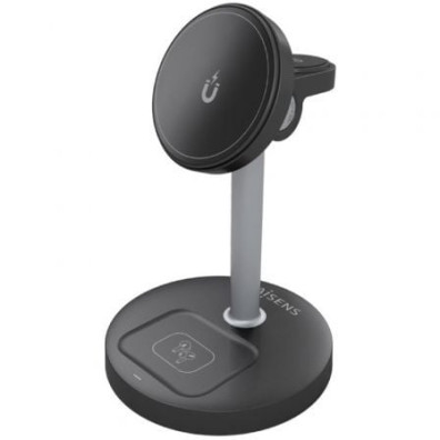 Base de carga Inalámbrica Aisens ASCH-15W3WC066-BK/ 15W - Preto