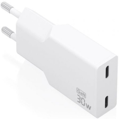 Carregador de Pared Aisens A110-1003 GaN 30W com 2xUSB Tipo-C