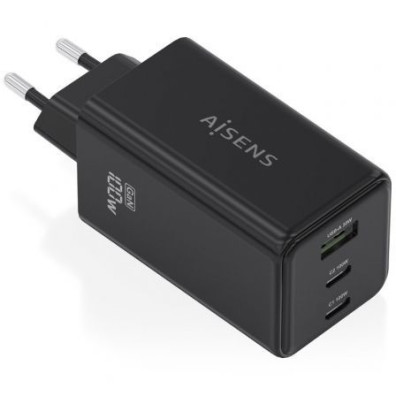 Carregador de Pared GaN Aisens ASCH-100W3P052-BK com Tecnologia Avançada