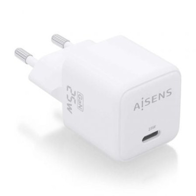 Carregador de Pared GaN Aisens ASCH-25W1P012-W/ Tipo-C USB 1x