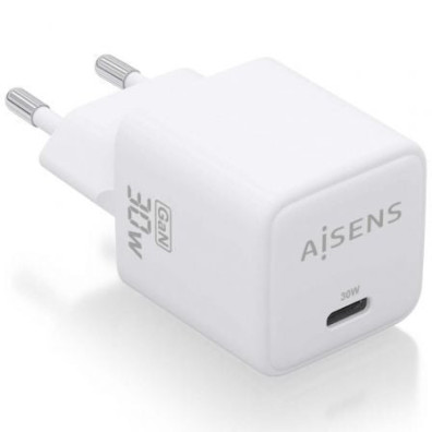 Carregador de Pared GaN Aisens ASCH-30W1P035-W/ USB Tipo-C