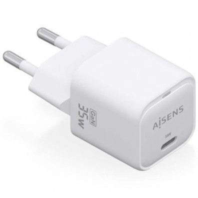 Carregador de Pared GaN Aisens ASCH-35W1P022-W/ com 1xUSB Tipo-C