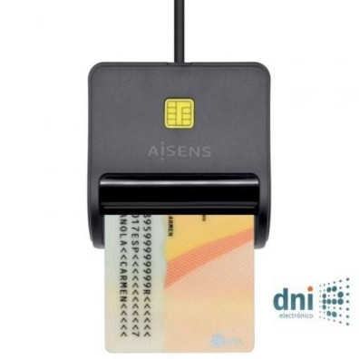 Leitor de DNI USB 2.0 Aisens ASCR-SN01-BK