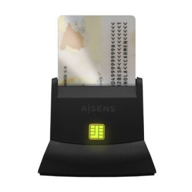 Leitor de DNI e Cartão USB 2.0 Aisens ASCR-SN05-BK