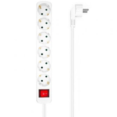 Regleta com Interruptor Aisens A154-0535 - 6 Tomas de Corriente - Cabo 1.4m