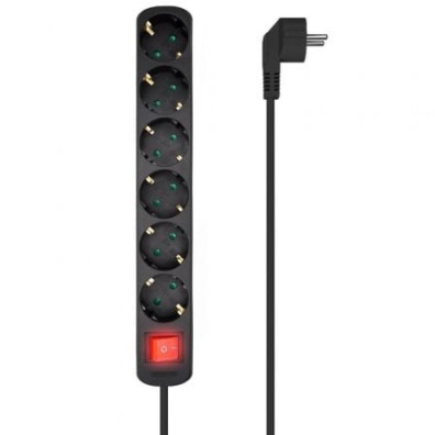 Regleta Aisens A154-0536 com Interruptor, 6 Tomas de Corriente e Cabo 1.4m
