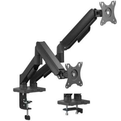 Suporte de Mesa com Contrapeso para 2 Monitores Aisens - Giratório e Inclinable
