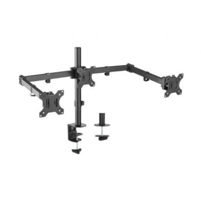 Suporte de Mesa para 3 Monitores Aisens DT27TSR-061/ Giratório/ Inclinable - até 7kg