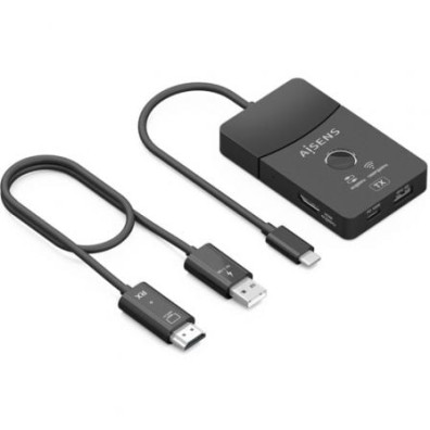 Adaptador/Transmissão de vídeo sem fio USB Tipo-C - HDMI Aisens ASWL-H2KDC30M05-BK - 100W