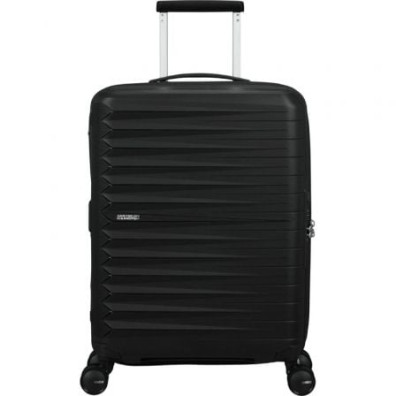 Maleta de Cabina American Tourister FastForward Spinner Expansible 55cm/ 55x40x23cm/ 4 Rodas - Preto