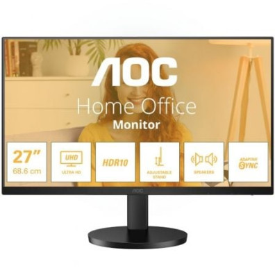 Monitor Profissional AOC U27B3AF 4K 27" Multimedia Regulable em altura