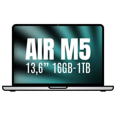 Apple Macbook Air 13,6" - 10-Core M5 CPU - 16GB - 1TB SSD - 10-Core GPU