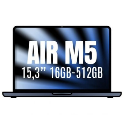 MACBOOK AIR APPLE 15\'\' M5 16GB 10CORE GPU MEDIANOCHE 512GB - Medianoche