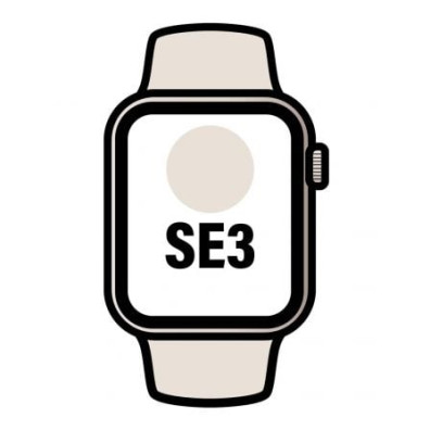 Apple Watch SE3 Branco Estrela 40mm com GPS e Cellular - Alumínio - Correa Deportiva S - M