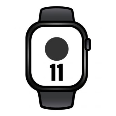 Apple Watch Series 11 Negro Azabache 42mm - GPS e Cellular - Correa Desportiva Negra