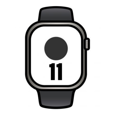 Apple Watch Series 11 Titanio Natural 42mm GPS Cellular Correa Desportiva Negra