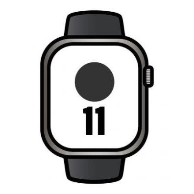 Apple Watch Series 11 Titanio Negro Pizarra 46mm GPS Cellular Correa Desportiva Negra S