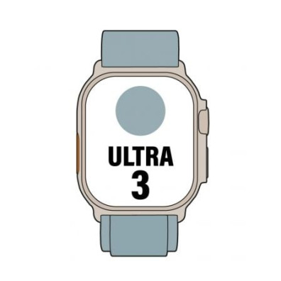 Apple Watch Ultra 3/ GPS/ Cellular/ 49mm/ Caixa de Titanio Natural - Correa Loop Alpine Azul Claro L