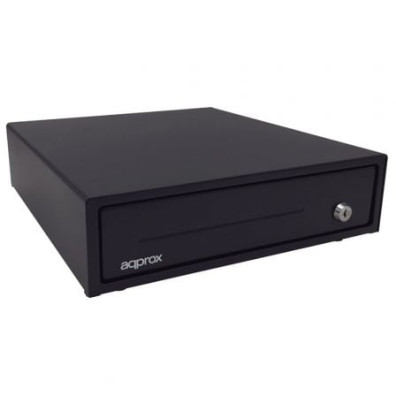 TPV CAJON PORTAMONEDAS COMPACTO APPROX APPCASH33 BLACK 33x36 APERTURA MANUAL E AUTOMATICA COLOR NEGR - Preto