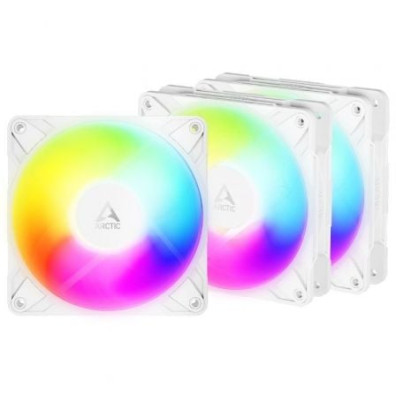 Ventilador Arctic P12 Pro Reverse Pack de 3 - Iluminação A-RGB, 12 cm
