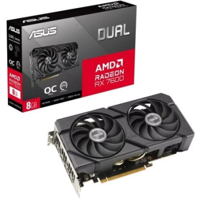 Cartão Gráfico Asus Dual Radeon RX 7600 EVO OC - 8GB GDDR6
