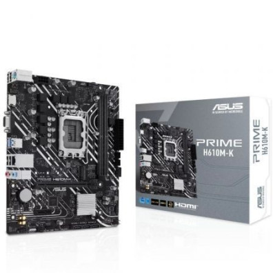 Cartão Mãe Asus Prime H610M-K DDR5, PCIe 4.0 e Socket 1700