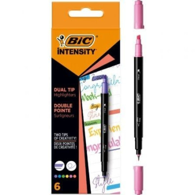 Favoritos BIC Intensity Dual Tip com Punta Biselada e Punta Fina