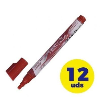 Caixa de Rotuladores Bic Velleda 902089 para Pizarra - Punta Redonda - 1.5mm - 12 unidades