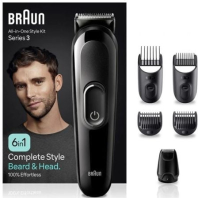 Afeitadora Braun All in One 6 em 1 com Bateria - Série 3 MGK3410