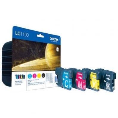 Cartucho de Tinta Brother LC-1100VALBP Original Multipack Cian Magenta Amarelo