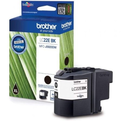 Cartucho de Tinta Brother LC-22EBK XL Original de Alta Capacidade