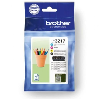 Cartucho de Tinta Brother LC3217VAL Multipack - Preto, Cian, Magenta