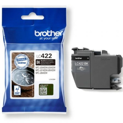 CARTUCHO NEGRO BROTHER LC-422 (LC422BK) - Preto