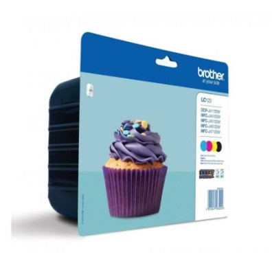 Cartucho de Tinta Brother LC-123 Multipack - Cian Magenta Amarelo