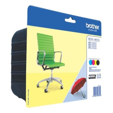 Cartucho de Tinta Brother LC-229/ LC-225XL Multipack Alta Capacidade - Cian, Magenta, Amarelo