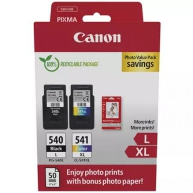Cartucho de Tinta Canon PG-540L + CL-541 XL Multipack Alta Capacidade em Preto